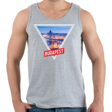 PRINTFASHION Budapest Minta - Férfi atléta - Sport szürke