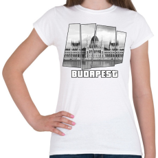 PRINTFASHION Budapest parlament (GTA stílus) - Női póló - Fehér