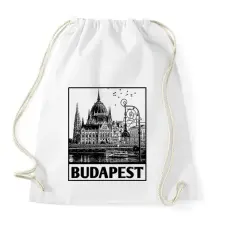 PRINTFASHION Budapest  - Sportzsák, Tornazsák - Fehér tornazsák
