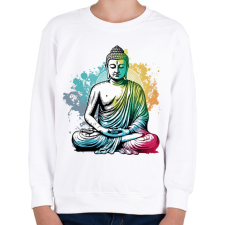 PRINTFASHION Buddha  - Gyerek pulóver - Fehér gyerek pulóver, kardigán