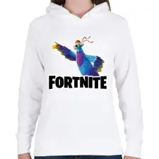 PRINTFASHION Budge - fortnite - Női kapucnis pulóver - Fehér női pulóver, kardigán
