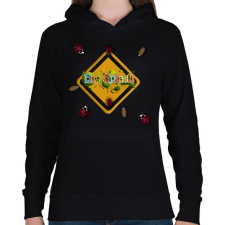 PRINTFASHION Bug Splash android Game - Női kapucnis pulóver - Fekete női pulóver, kardigán