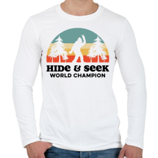 PRINTFASHION Bújócska győztes - Férfi hosszú ujjú póló - Fehér