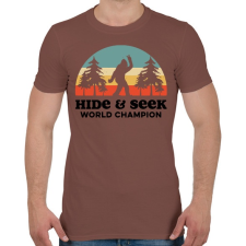 PRINTFASHION Bújócska győztes - Férfi póló - Mogyoróbarna férfi póló