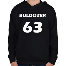 PRINTFASHION BULDOZER 63 Fehér - Gyerek kapucnis pulóver - Fekete gyerek pulóver, kardigán