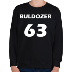 PRINTFASHION BULDOZER 63 Fehér - Gyerek pulóver - Fekete