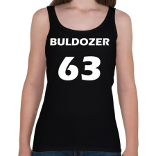 PRINTFASHION BULDOZER 63 Fehér - Női atléta - Fekete női trikó