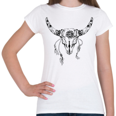 PRINTFASHION bull skull - Női póló - Fehér