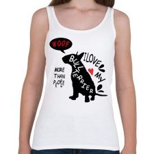 PRINTFASHION bull terrier love - Női atléta - Fehér női trikó