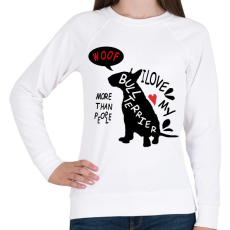 PRINTFASHION bull terrier love - Női pulóver - Fehér