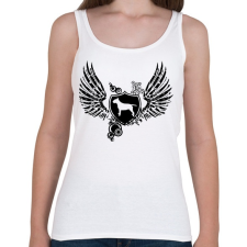 PRINTFASHION Bull terrier wings - Női atléta - Fehér női trikó