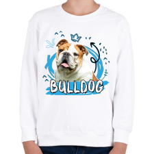 PRINTFASHION Bulldog firka - Gyerek pulóver - Fehér gyerek pulóver, kardigán