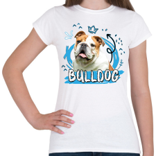 PRINTFASHION Bulldog firka - Női póló - Fehér női póló