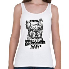 PRINTFASHION Bulldog gazdi - Női atléta - Fehér női trikó