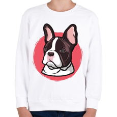 PRINTFASHION Bulldog - Gyerek pulóver - Fehér
