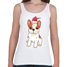 PRINTFASHION Bulldog karácsony - Női atléta - Fehér női trikó