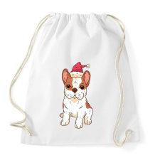 PRINTFASHION Bulldog karácsony - Sportzsák, Tornazsák - Fehér tornazsák