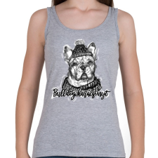 PRINTFASHION bulldog karácsonyt - Női atléta - Sport szürke női trikó