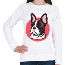 PRINTFASHION Bulldog - Női pulóver - Fehér női pulóver, kardigán