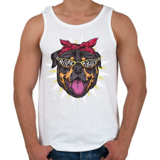 PRINTFASHION Bulldog - rockabilly - Férfi atléta - Fehér atléta, trikó