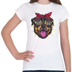 PRINTFASHION Bulldog - rockabilly - Női póló - Fehér
