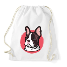 PRINTFASHION Bulldog - Sportzsák, Tornazsák - Fehér tornazsák