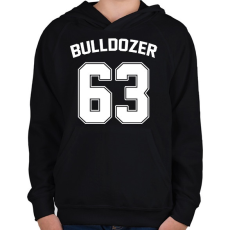 PRINTFASHION Bulldozer 63 - Gyerek kapucnis pulóver - Fekete