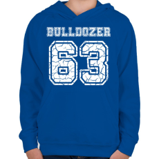 PRINTFASHION Bulldozer - Gyerek kapucnis pulóver - Királykék