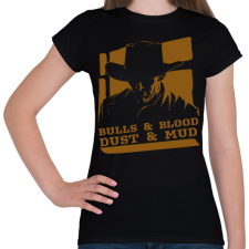 PRINTFASHION Bulls & Blood - Női póló - Fekete női póló