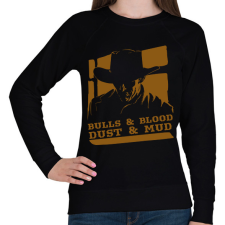 PRINTFASHION Bulls & Blood - Női pulóver - Fekete női pulóver, kardigán