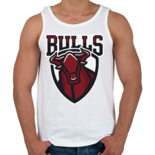 PRINTFASHION Bulls - Férfi atléta - Fehér atléta, trikó