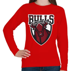 PRINTFASHION Bulls - Női pulóver - Piros