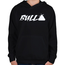 PRINTFASHION Bullshit - Gyerek kapucnis pulóver - Fekete