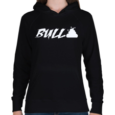 PRINTFASHION Bullshit - Női kapucnis pulóver - Fekete női pulóver, kardigán