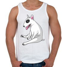 PRINTFASHION Bullterrier kutya - Férfi atléta - Fehér atléta, trikó