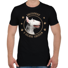 PRINTFASHION Bullterrier - Legjobb barát - Férfi póló - Fekete férfi póló