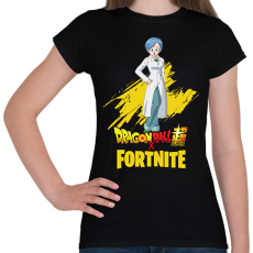 PRINTFASHION Bulma - Fortnite - Női póló - Fekete