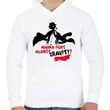 PRINTFASHION Bungo Stray Dogs Wanna fight against gravity? - Férfi kapucnis pulóver - Fehér férfi pulóver, kardigán