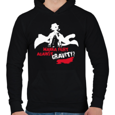 PRINTFASHION Bungo Stray Dogs Wanna fight against gravity? - Férfi kapucnis pulóver - Fekete