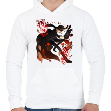 PRINTFASHION Bungou Stray Dogs - Férfi kapucnis pulóver - Fehér férfi pulóver, kardigán