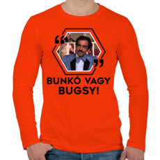 PRINTFASHION Bunkó vagy Bugsy! - Férfi hosszú ujjú póló - Narancs