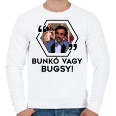 PRINTFASHION Bunkó vagy Bugsy! - Férfi pulóver - Fehér