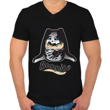 PRINTFASHION bunnito - Férfi V-nyakú póló - Fekete férfi póló