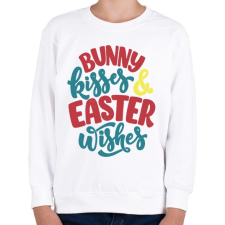 PRINTFASHION Bunny kisses & Easter wishes - Gyerek pulóver - Fehér gyerek pulóver, kardigán