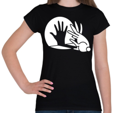 PRINTFASHION BUNNY - Női póló - Fekete