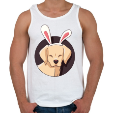 PRINTFASHION Bunnydog - Férfi atléta - Fehér