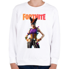 PRINTFASHION Bunnymoon Fortnite - Gyerek pulóver - Fehér gyerek pulóver, kardigán