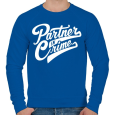 PRINTFASHION Bűntárs - Férfi pulóver - Királykék