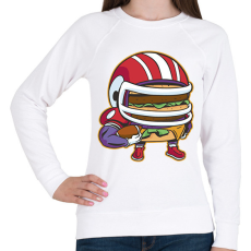 PRINTFASHION Burger amerikai focista - Női pulóver - Fehér