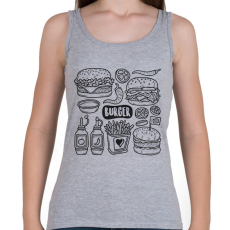 PRINTFASHION burger - Női atléta - Sport szürke